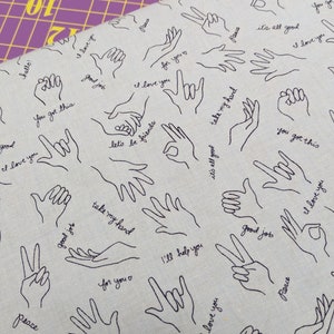 Helping Hands - Sign Language on Blue - By Michael Miller