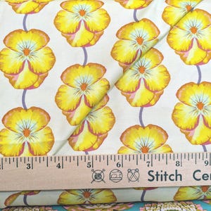 Pansy Muted Yellow - Iconic by Anna Maria Textiles