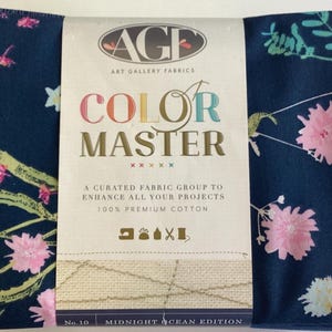 No.10 Midnight Ocean Edition - Art Gallery - Fat Quarter 10 pack- Modern Navy Florals