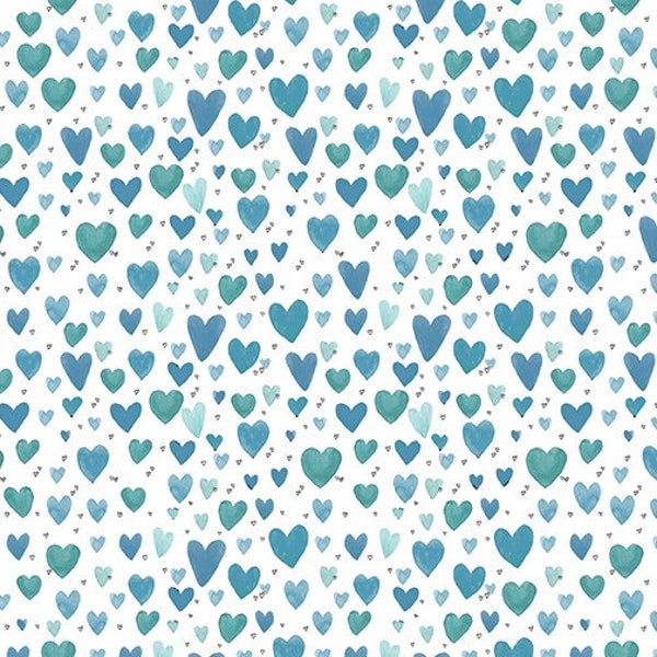 Playful Hearts - Coral or Teal - Terry Runyan