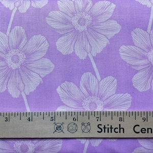Indelible - Anemone Lilac - Anna Maria Textiles by Anna Maria Parry - tone on tone flowers
