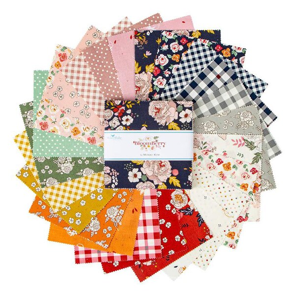 Bloomberry by Minki Kim- Riley Blake- 10" x 10" squares, 10in Squares 42pcs/bundle Layer Cake (10")