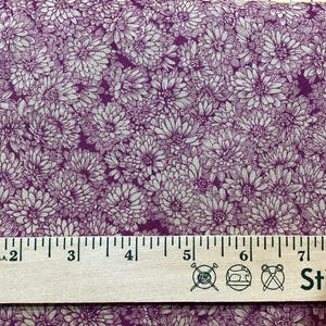 Indelible - Mums Mauve - Anna Maria Textiles by Anna Maria Parry - tone on tone flowers