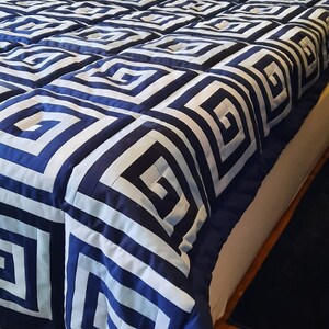 Handmade patchwork cotton, patchwork quilt, boho bohemian vintage, Nordic Reversible throw blanket bedspread, Woven Scandi,knitted bedspread