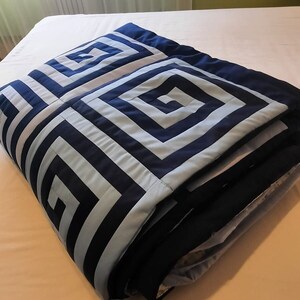 Handmade patchwork cotton, patchwork quilt, boho bohemian vintage, Nordic Reversible throw blanket bedspread, Woven Scandi,knitted bedspread