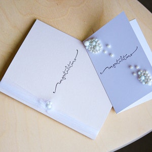 Pearl Detail Wedding Cards | Minimalist Design