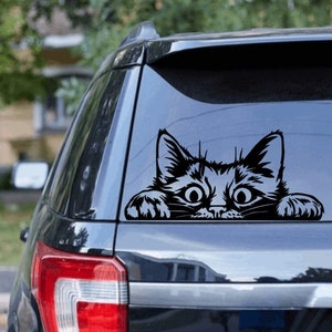 Cat Sticker | Cat Decal | Cat Car Sticker | Cat Peeking Decal | Cat Peeking | Cat Peeking Sticker | Cat Life | Cat Mom | Cat Dad | Car Decal