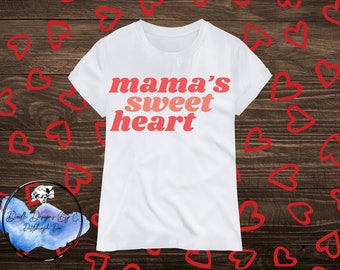 Kid's Valentine's Day T Shirt | Children's Valentine's Day | Valentine Gift | Kids Valentine | Love | Mama's Sweet Heart Tshirt