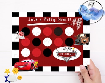 Cars Lightning McQueen Tow Mater Potty Chart Digital Download | Potty Training Digital File | Toddler Digital File | Potty Training | Cars