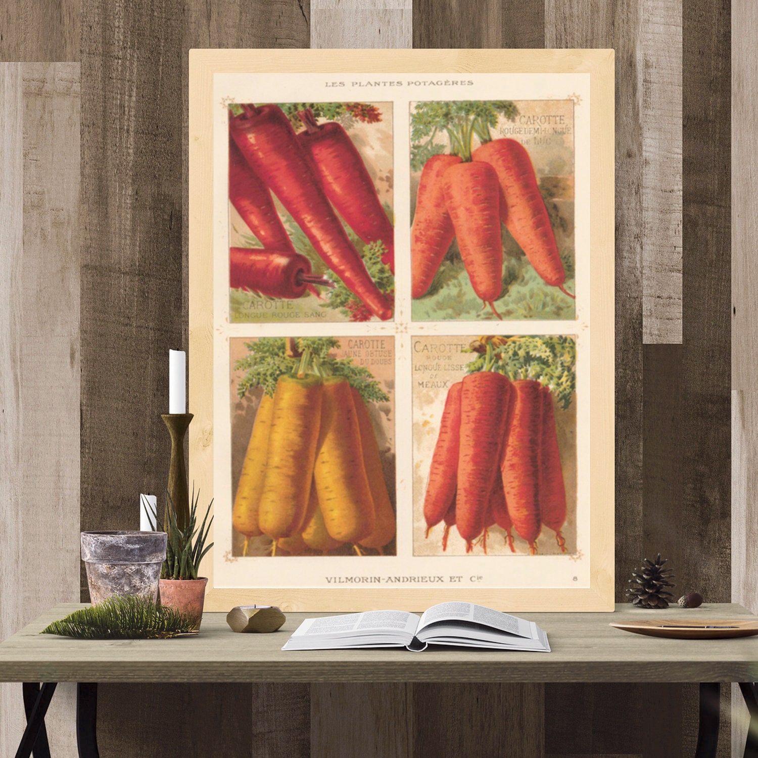 Arte de la pared de la cocina ilustración de alimentos | Etsy