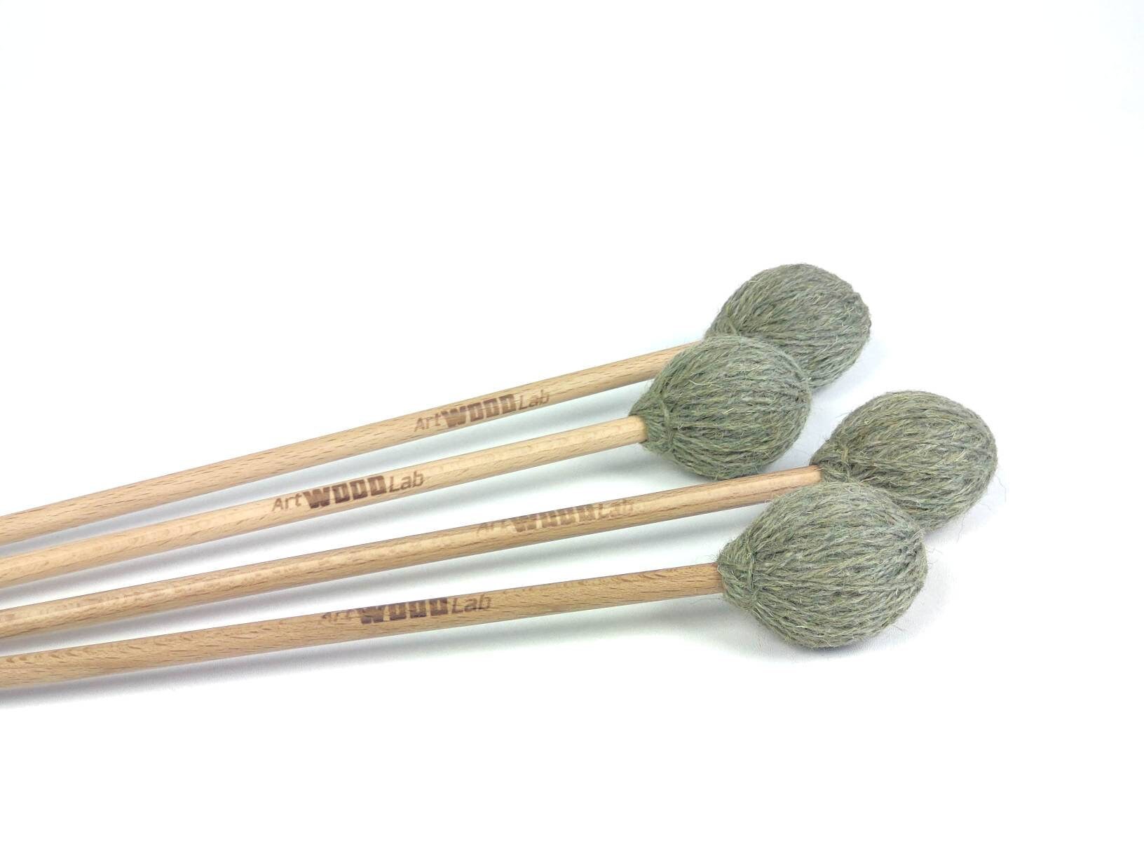 Wrapped Bass mallets percussion Set of 4 pair for different Etsy