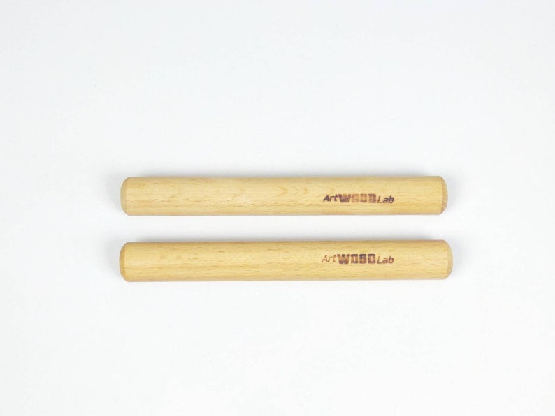 Wooden Clave Set of 4 pair Rhythm Sticks percussion Claves Etsy