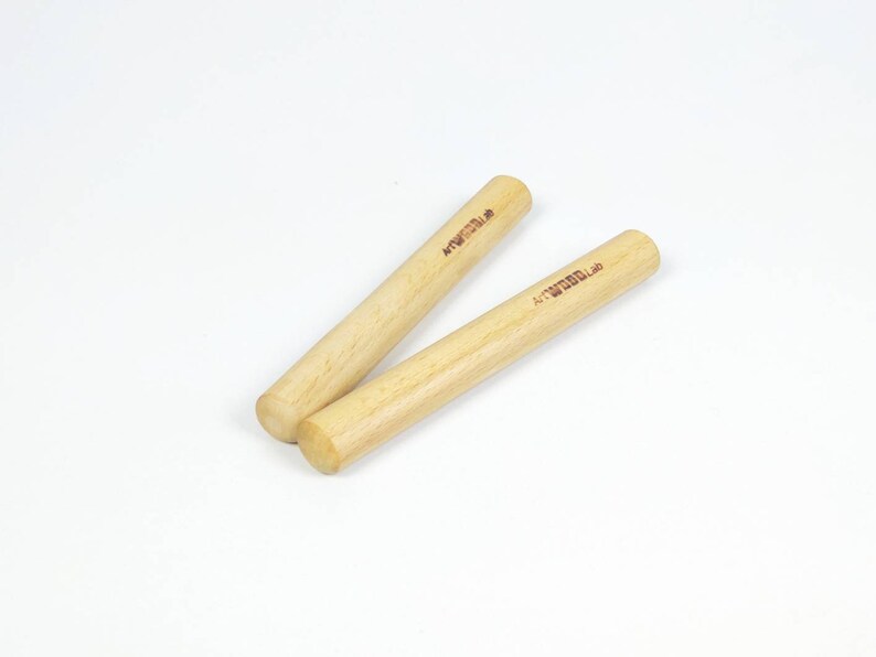 Wooden Clave Set of 4 pair Rhythm Sticks percussion Claves Etsy