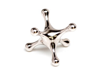 Rhodium Plated Brass | Luxury Fidget Toy | Hand Spinner | Dexterity | Metal Top | Stim Toy | Contemporary Design | Desk Art || Revol8