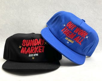 Customizable 5 Panel Embroidered Unstructured Custom City Vintage Font Hat 70s 80s 90s Classic logo USA Flea Market Snapback wedding Stores