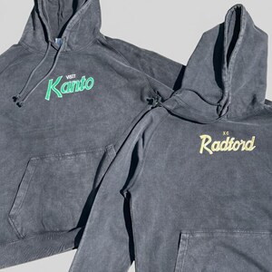 Personalized Vintage Sport Script Embroidered Vintage Washed Hoodies, Personalized Shirt, Personalized Hoodie, customized, premium. Custom image 2