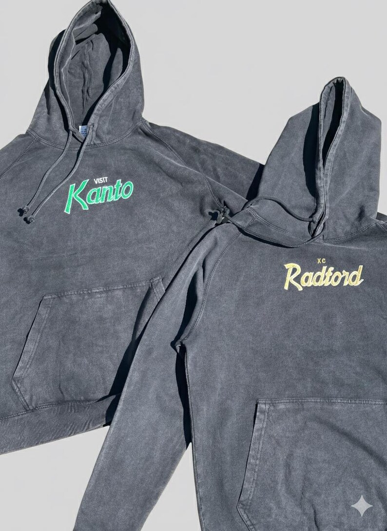 Personalized Vintage Sport Script Embroidered Vintage Washed Hoodies, Personalized Shirt, Personalized Hoodie, customized, premium. Custom image 2