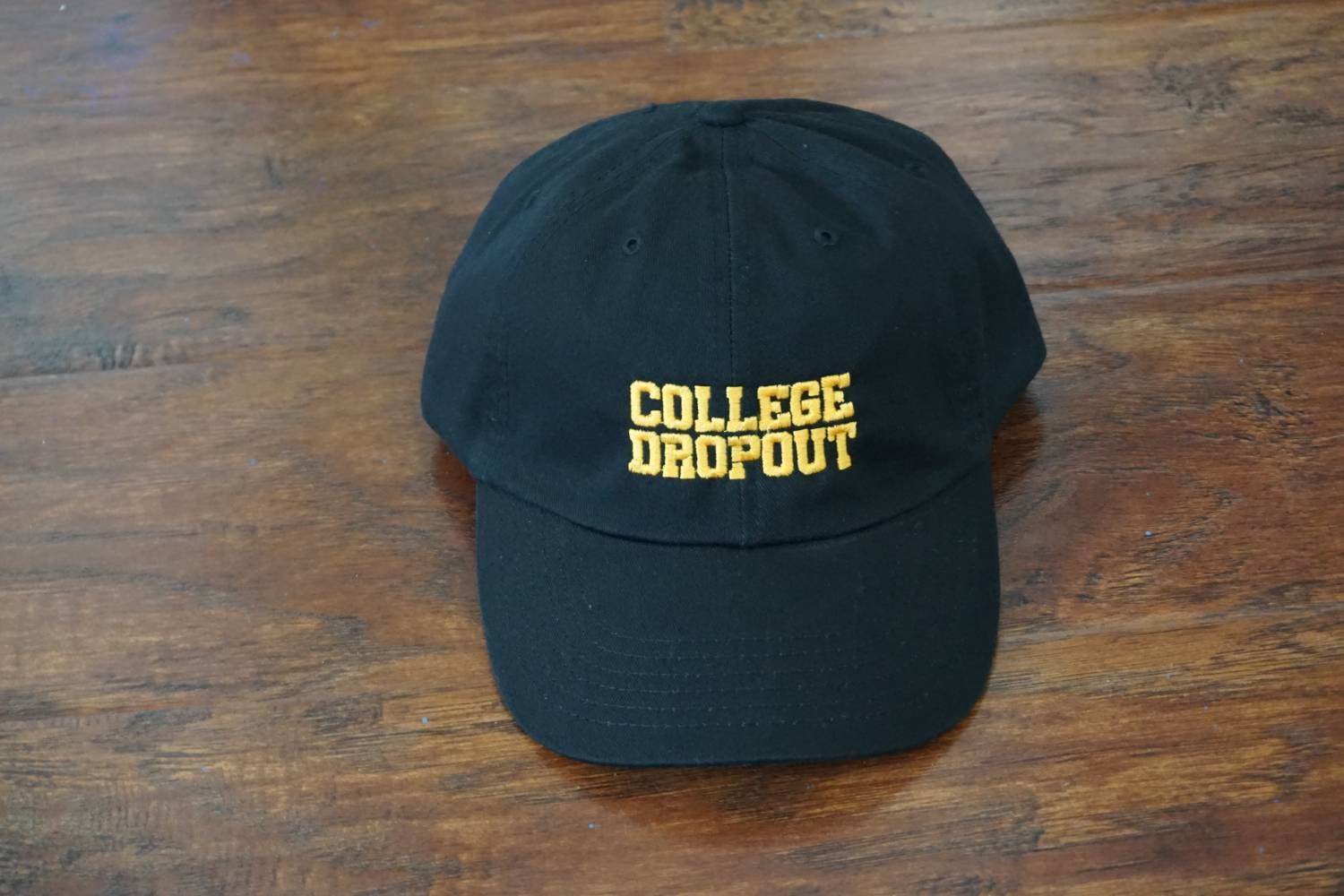 College Dropout Font Embroidered Adjustable Hat Kanye West Etsy