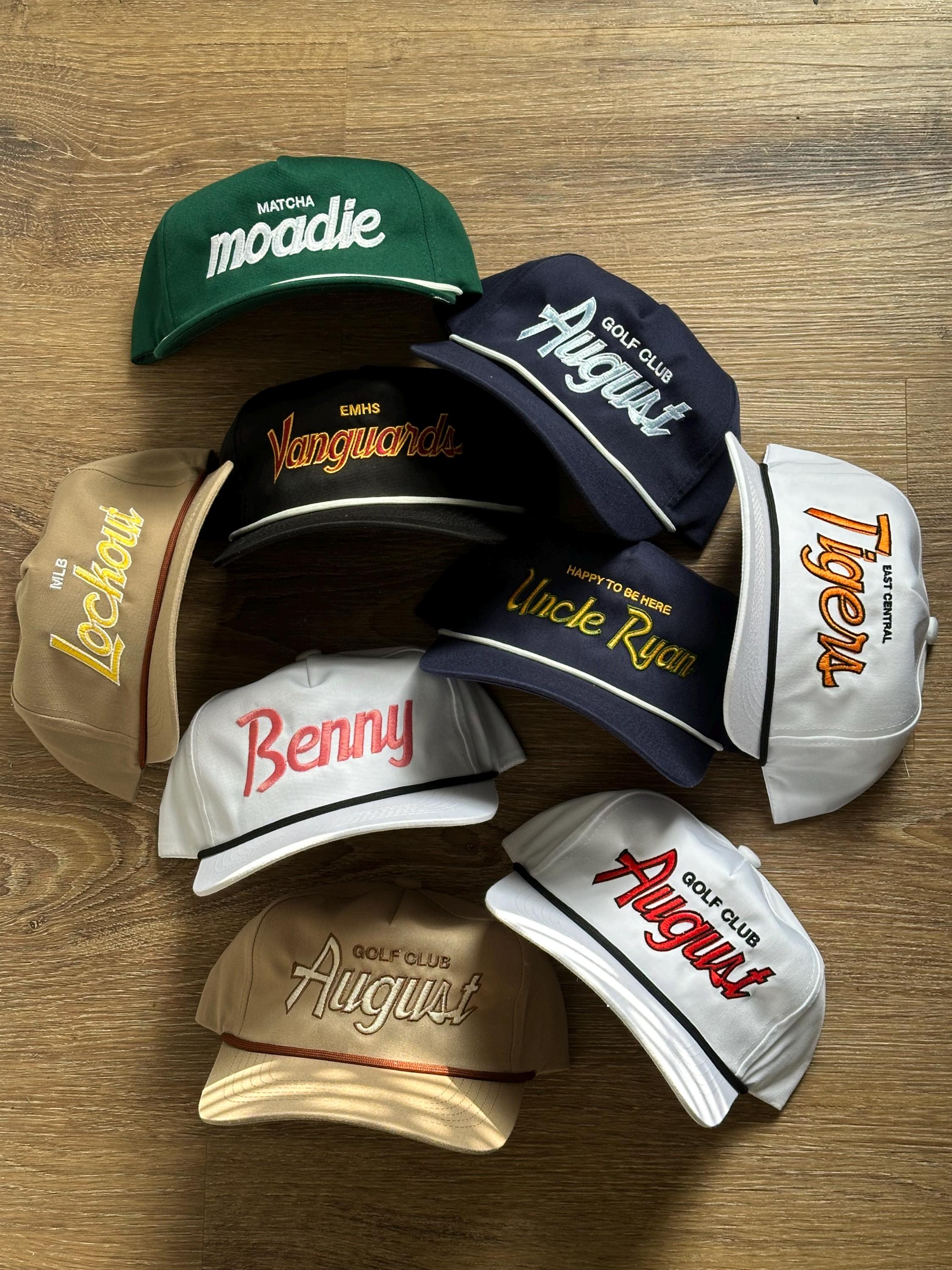 Custom Retro Script Hat - Etsy display picture 3
