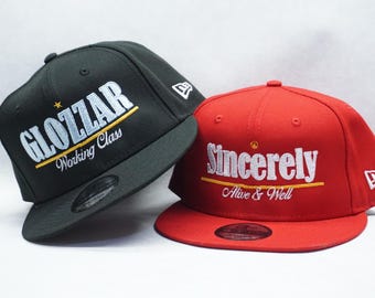 Customizable New Era Structure SnapBack Hat Custom Vintage Sports Script Gifts For Mom Dads Weddings Script cap party Rise Baseball , Font