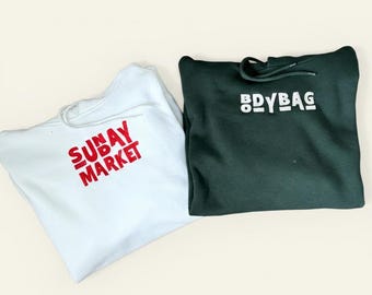 Customized Embroidered 60s 70s 80s 90s Era Custom Brand Hoodie Premium Cotton Hoodies, Personalized Shirt, Personalized Small Business Hot