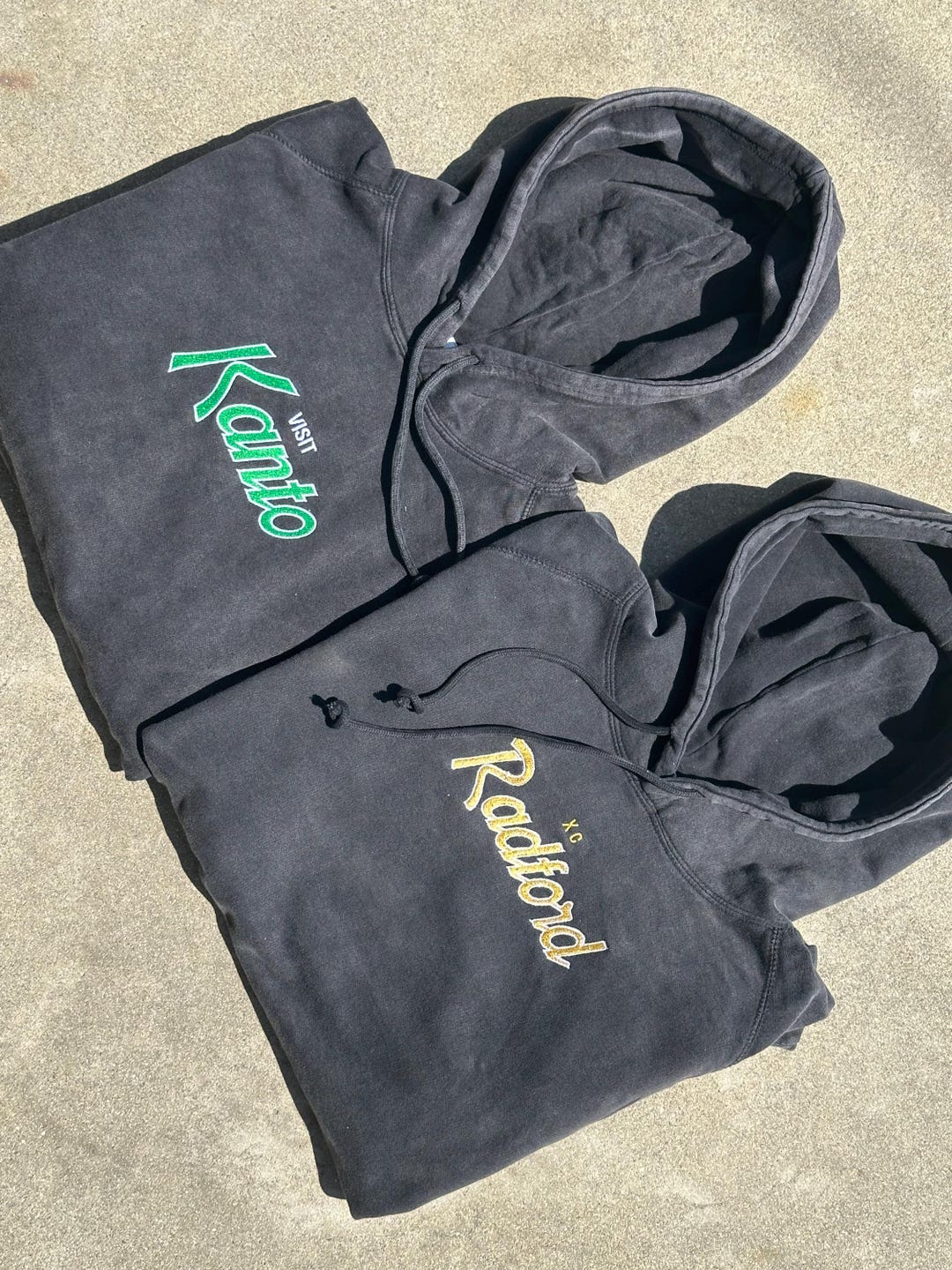 Personalized Vintage Sport Script Embroidered Vintage Washed Hoodies ...