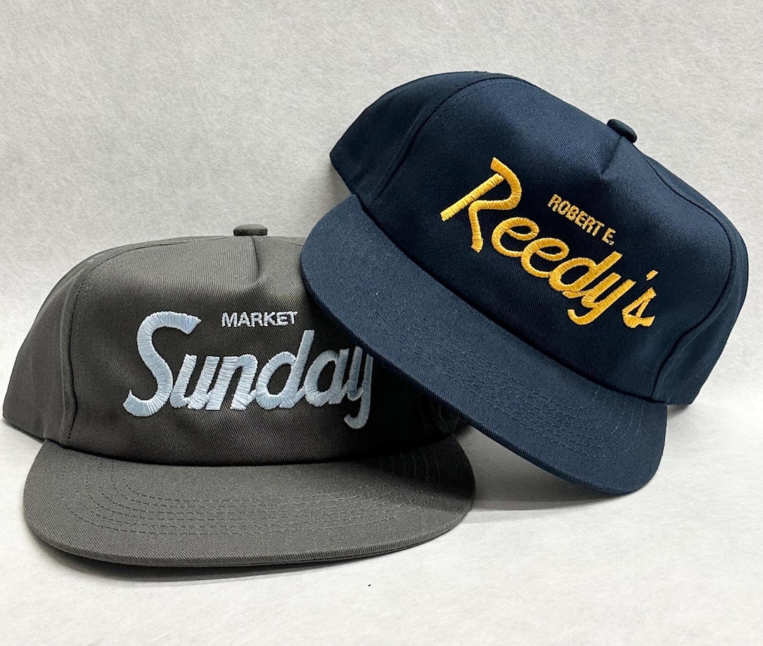 Customizable 5 Panel Unstructured Custom City Vintage Font Hat Script ...