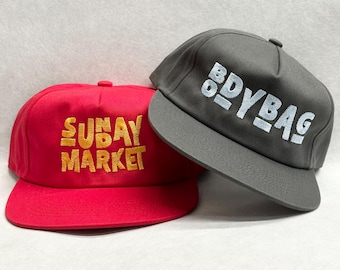 Customizable 5 Panel Embroidered Unstructured Custom City Vintage Font Hat 70s 80s 90s Classic logo USA Sports Snapback wedding store
