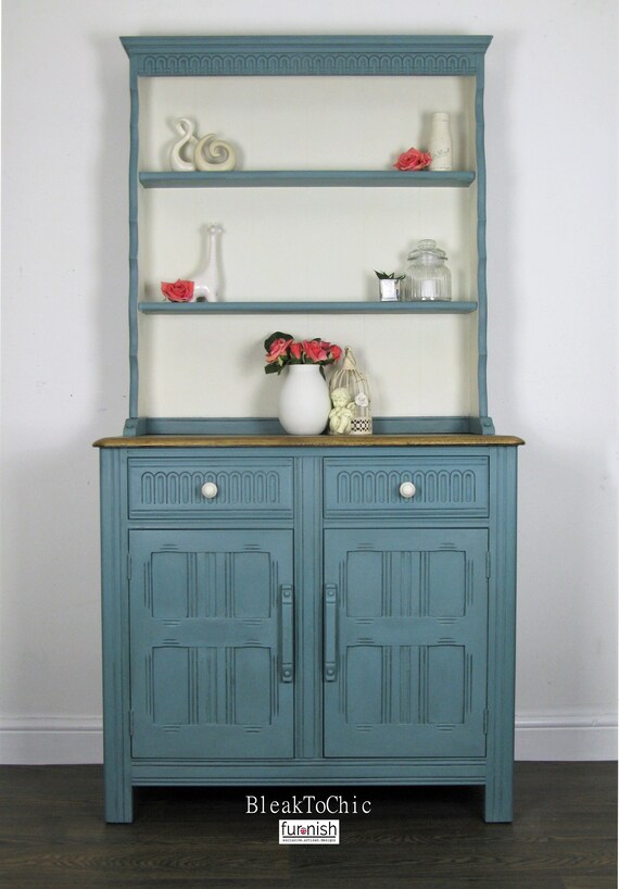 Hand Painted Oak Jaycee Welsh Dresser Vintro Casper Cottage Etsy