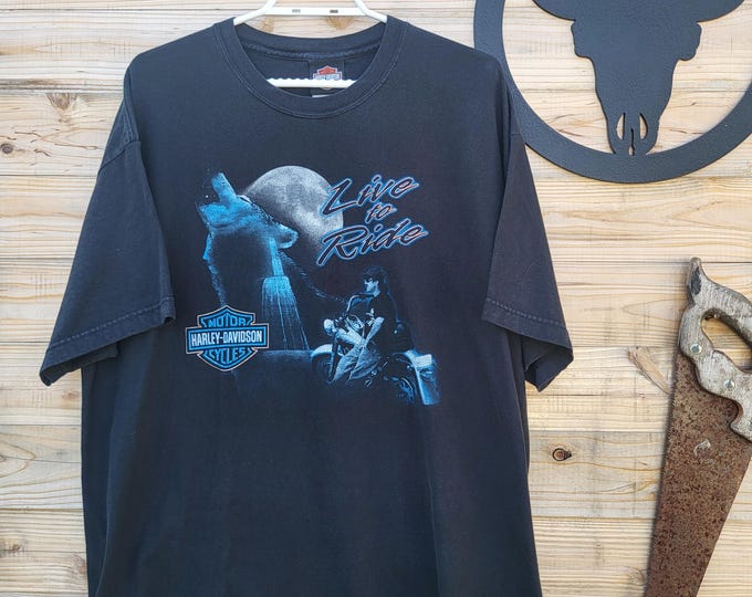 Harley Davidson Riders of Bridgwater England T Shirt XL Live to Ride Biker Tee