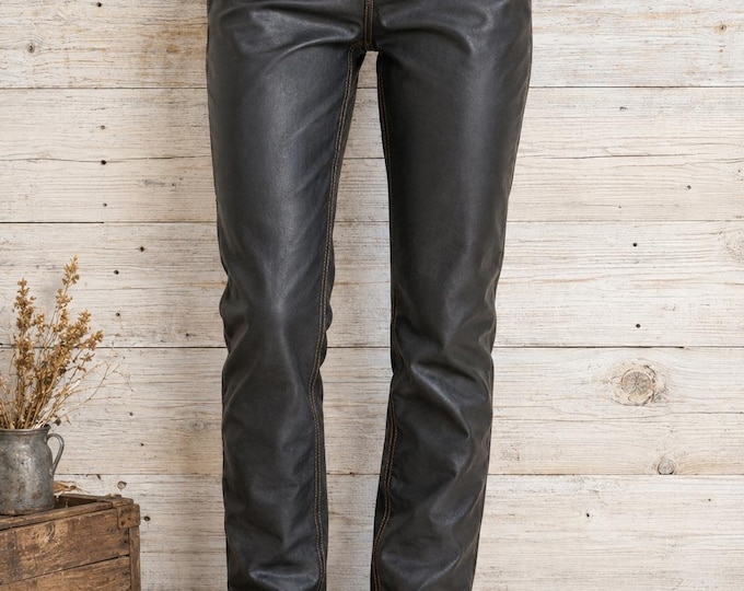 Vintage Silver Jeans Reworked Leather Panel Pants 32x31 Y2K Low Rise