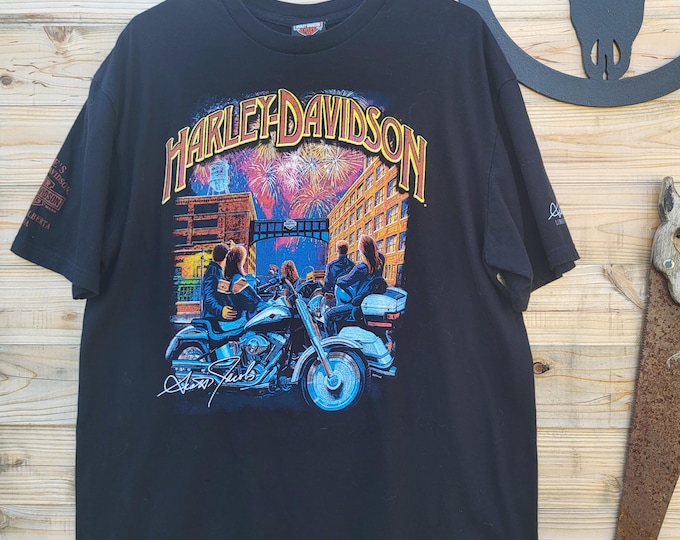 2011 Harley Davidson Scott Jacobs Limited Edition T Shirt XL Kane’s Calgary Canada Biker Tee