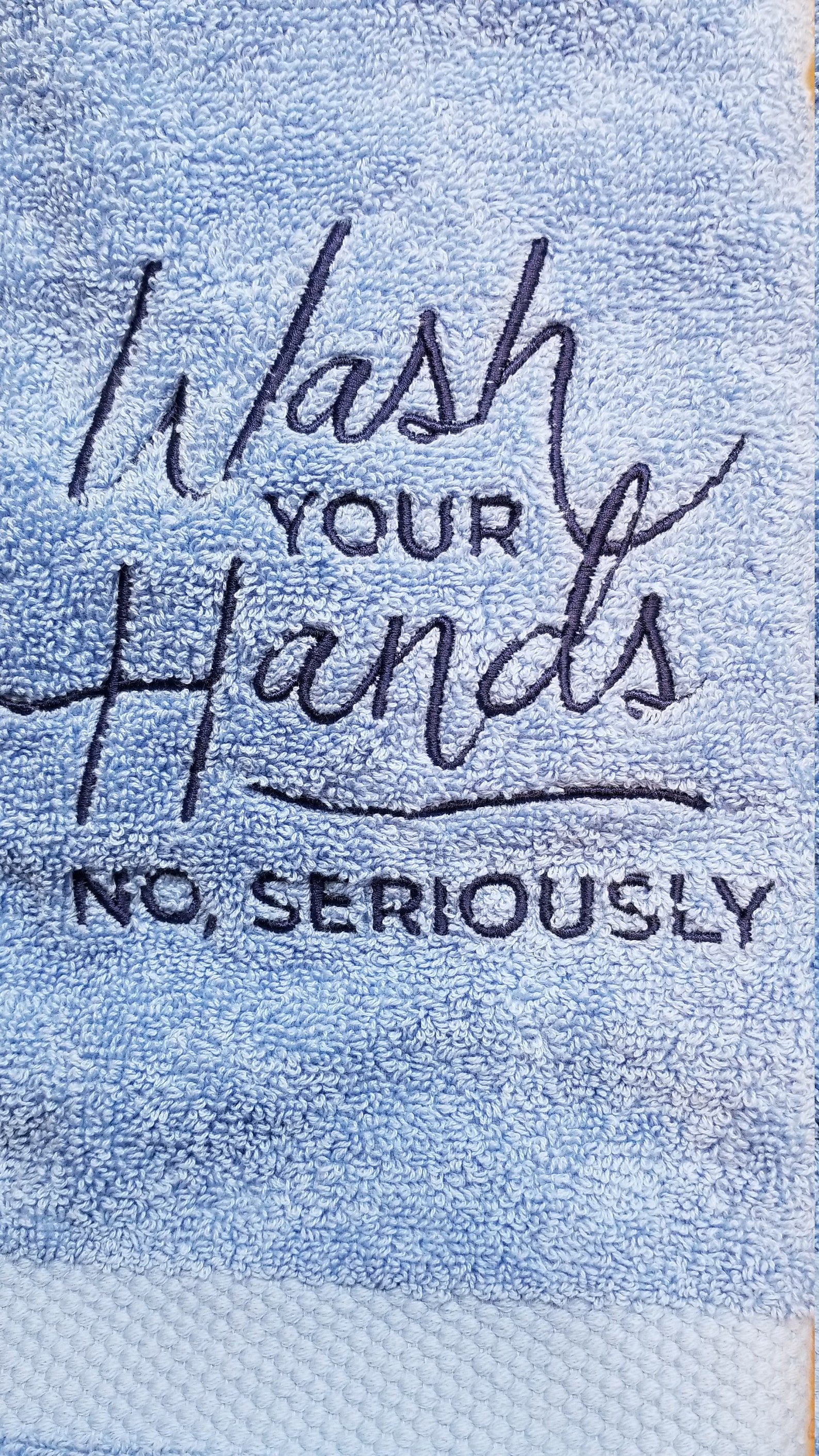 Wash Your Hands Towel Etsy