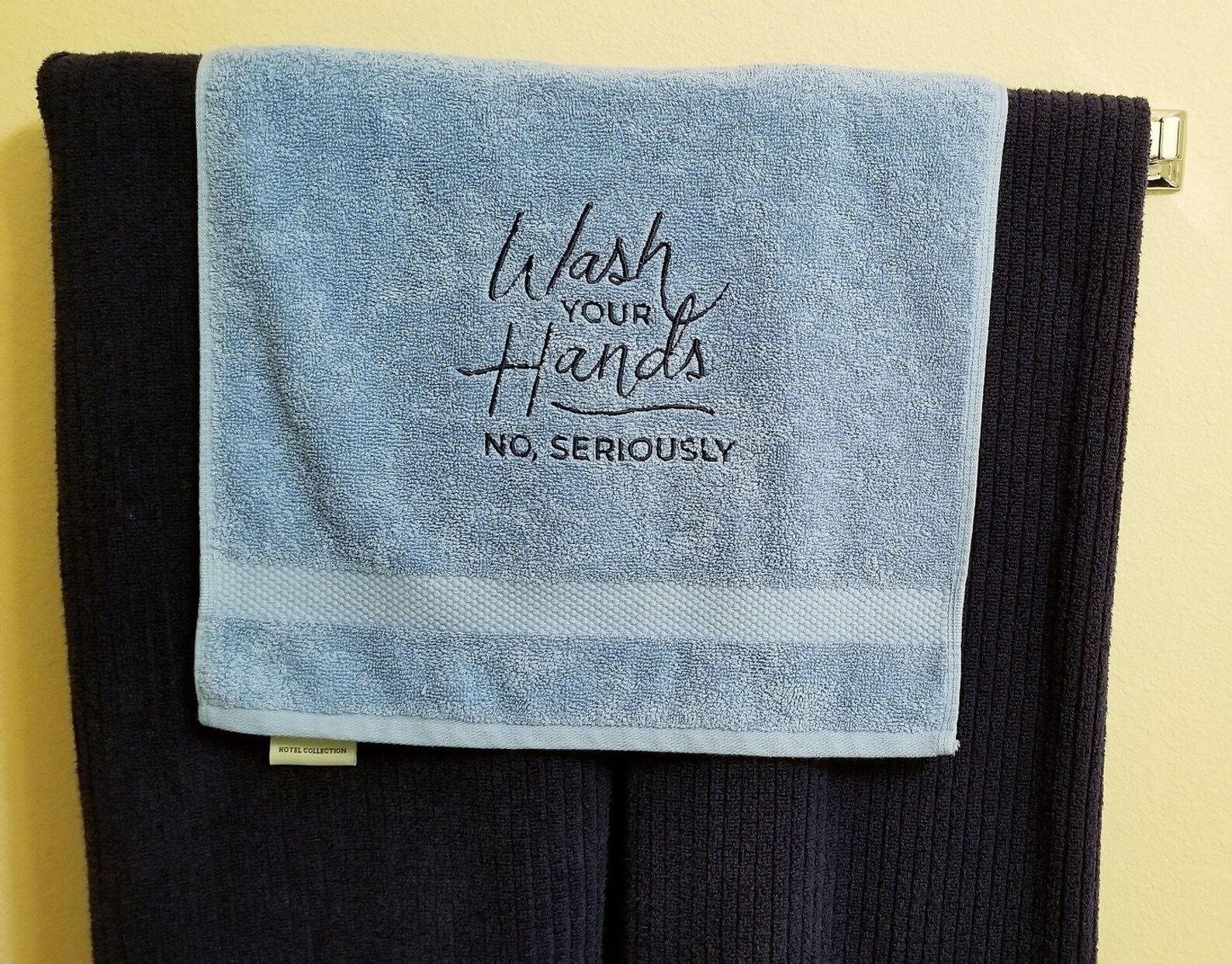 Wash Your Hands Towel Etsy