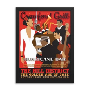 Jazz Musicians Poster–Hill District–Pittsburgh–Gift for Musician–Art Poster Print–Music History–Black History–Jazz History Gift–Wall Art