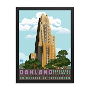 Kathedrale des Lernens–Kunst Poster druck–University of Pittsburgh–Pitt-Oakland Nachbarschaft-Kunstdruck-Geschenk für Graduierung
