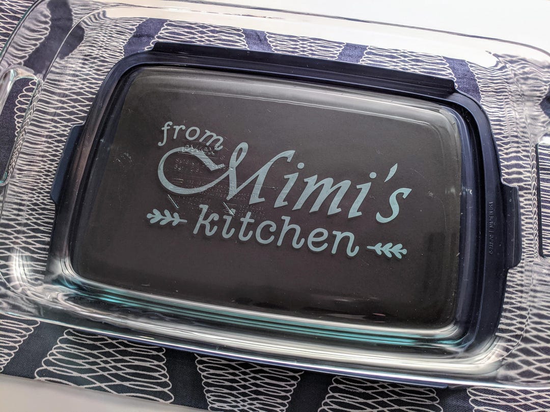 Custom Etched Glass Pyrex Baking Dish, Personalized Casserole - Etsy