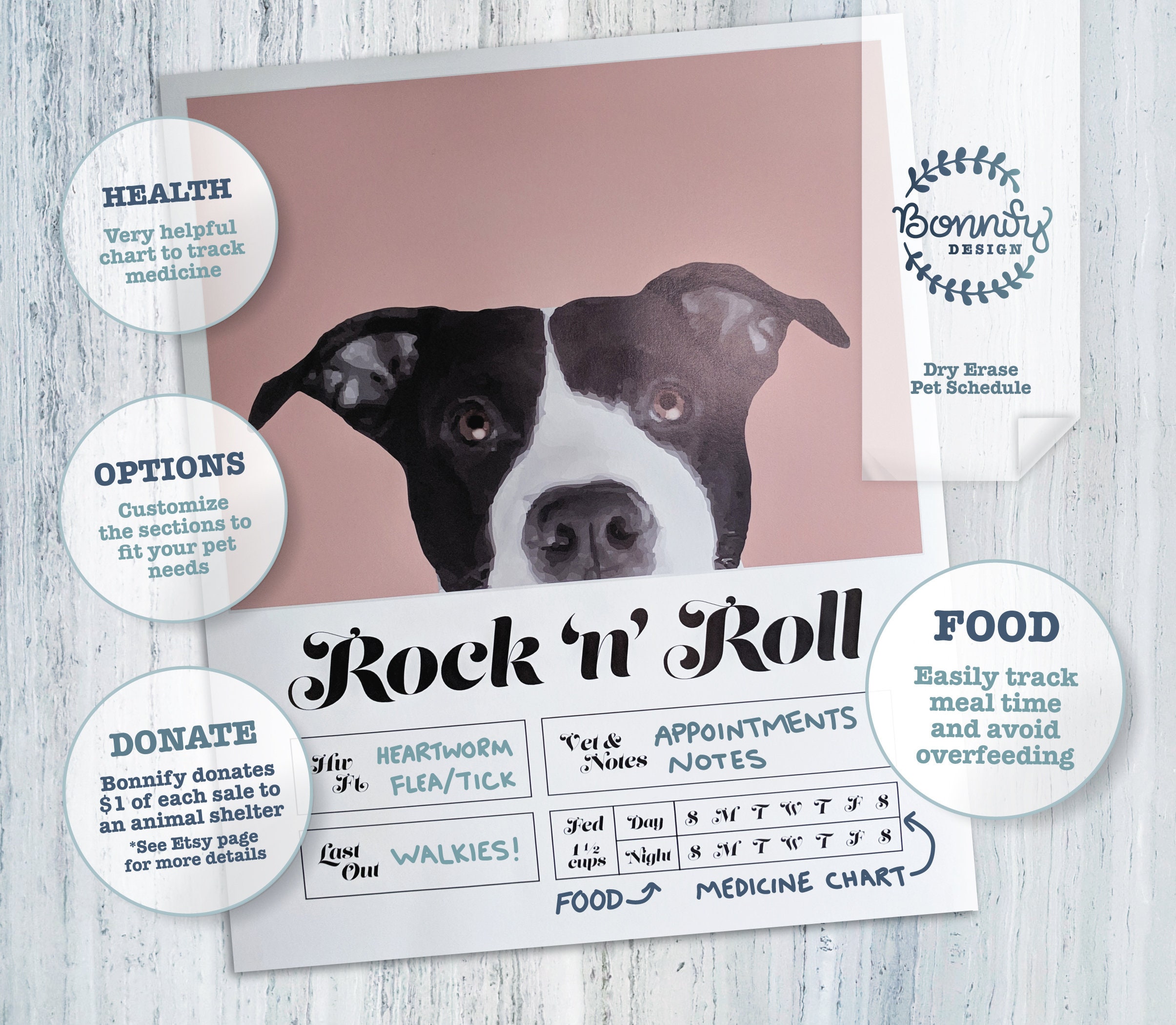 custom-dry-erase-board-for-dogs-custom-pet-portrait-pet-etsy-norway