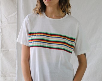 T-shirt Stripe Detail des années 1970