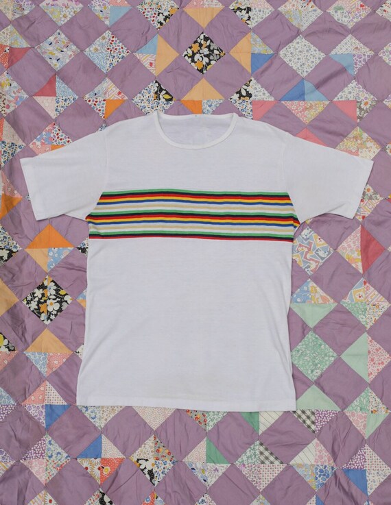 1970s Stripe Detail T-shirt - image 5