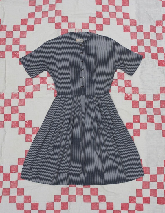 1940s Teena Paige Pinstripe Dress - image 5