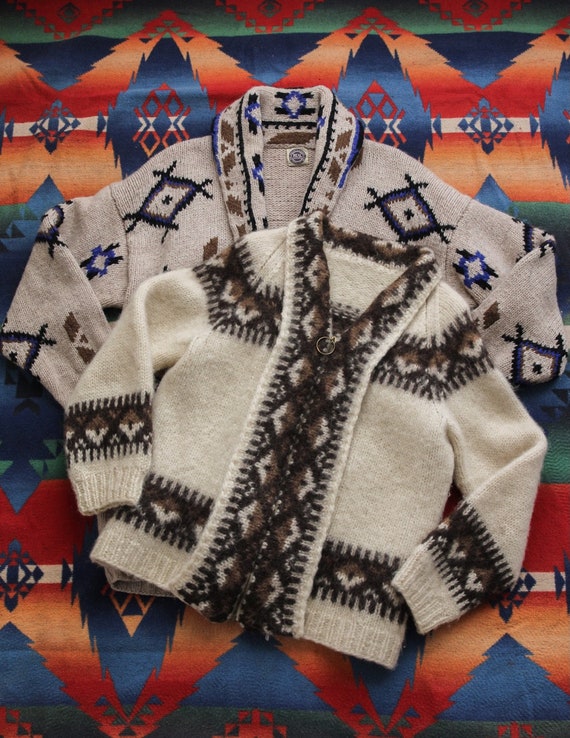 1970s Wool Hand Knit Cardigan Sweater - image 9
