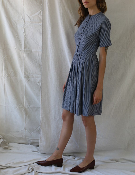 1940s Teena Paige Pinstripe Dress - image 2