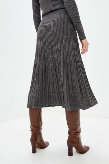 Knitted midi skirt Ribbed jersey skirt Knit long skirt Fall | Etsy