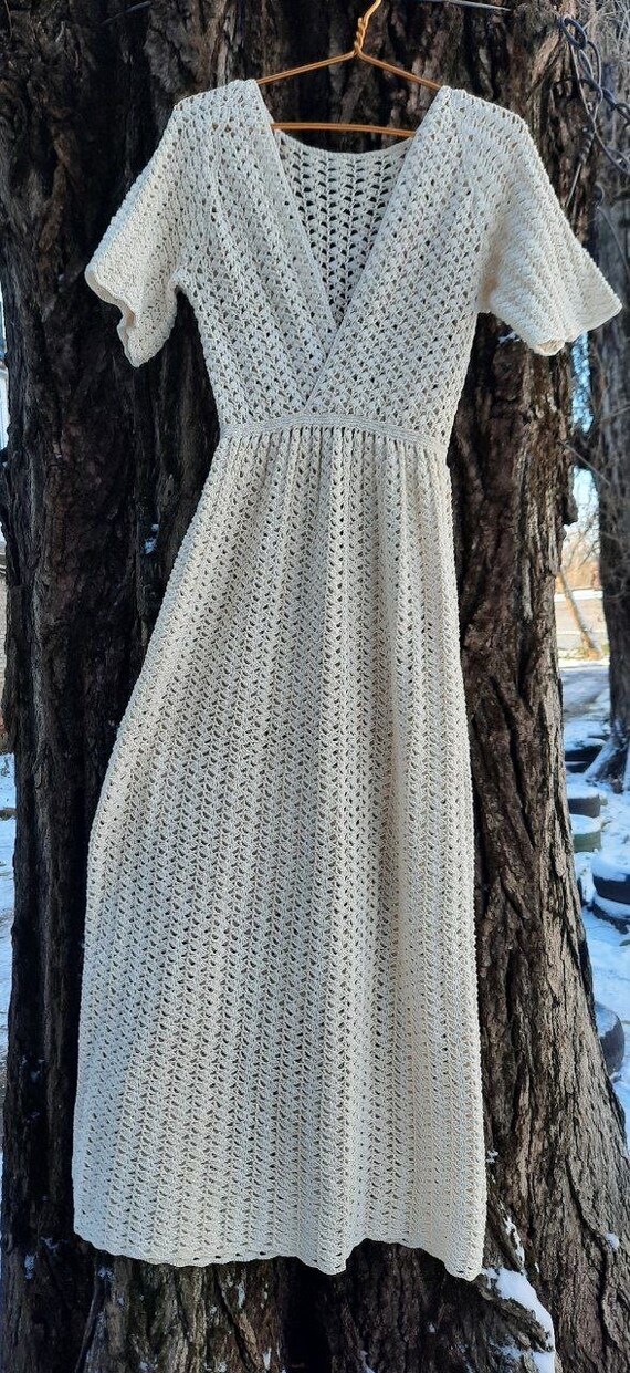 Plus size white crochet dress clearance