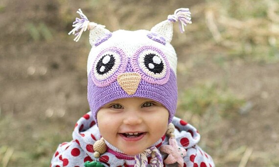 owl ear hat custom hat baby owl hat kids hat baby chunky knit hat blue hat for kids owl newborn owl boys winter hat baby animal hat