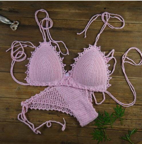Crochet Sexy Swimwear Boho Crochet Swimsuit: Top & Bikini - Etsy