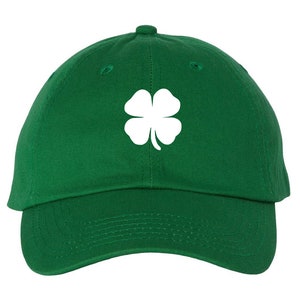 Shamrock Dad Hat, Unstructured Baseball Cap, St Patricks Day Hat, Gift For Him, Gift For Her, St Paddy&#39;s Day, Lucky, Clover, Green Hat
