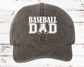 Baseball Dad Hat, Pigment Dyed Unstructured Cap, Baseball Dad, Game Day, Baseball Game, Baseball Dad, Proud Baseball Dad, Baseball Hat