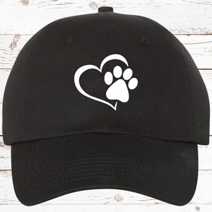Dog Mom Paw Heart Dad Hat Baseball Cap Unstructured, Dog Mom Hat, Gift For Dog Mom, Fur Mama, Fur Mom, Gift For Her, Tons Of Color Options